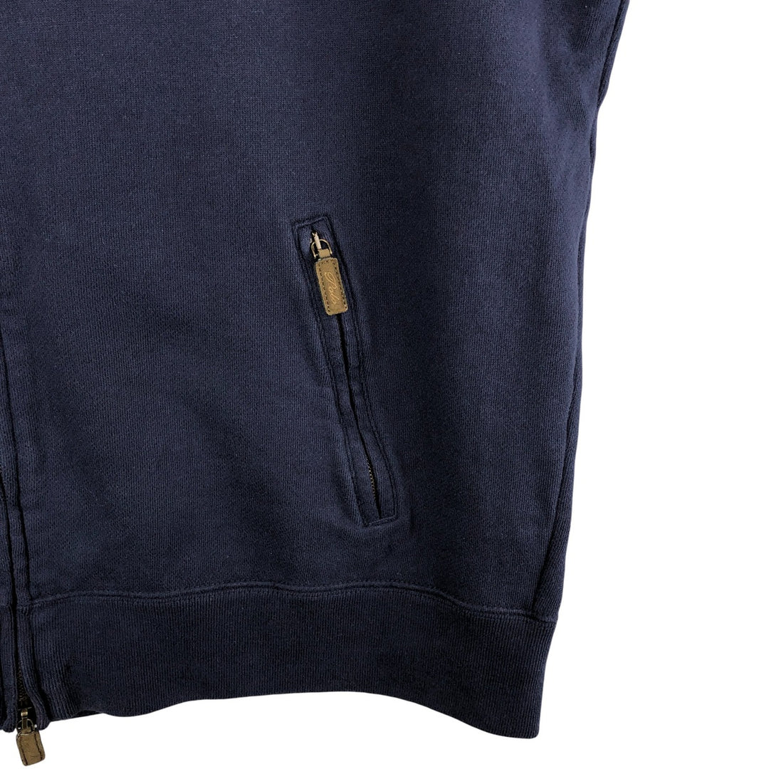 Ralph Lauren POLO by Ralph Lauren full zip sweatshirt, men's XL size cotton navy blue type Vintage Second Hand