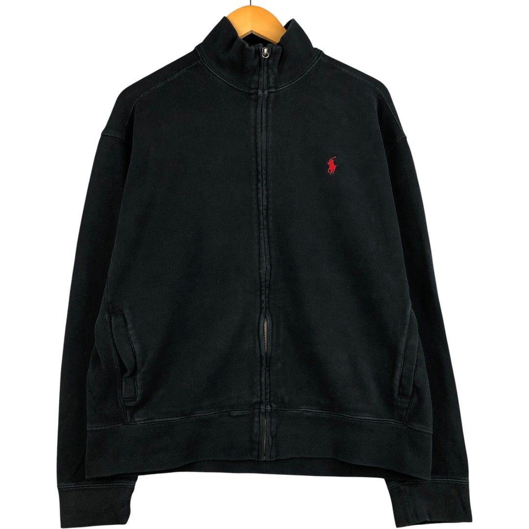Ralph Lauren POLO RALPH LAUREN Full Zip Sweatshirt Trainer Men's L size cotton black type Vintage Second Hand