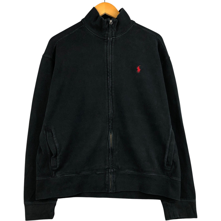 Ralph Lauren POLO RALPH LAUREN Full Zip Sweatshirt Trainer Men's L size cotton black type Vintage Second Hand