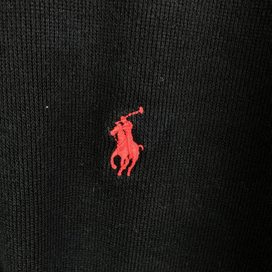 Ralph Lauren POLO RALPH LAUREN Full Zip Sweatshirt Trainer Men's L size cotton black type Vintage Second Hand