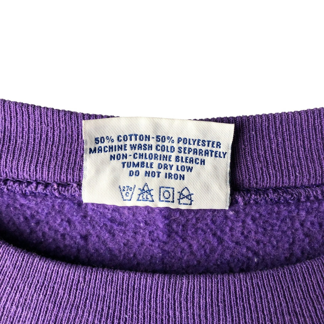 90'S Velva Sheen Mickey Mouse character sweatshirt, Made in USA, Men's XL, Vintage cotton purple type Vintage Second Hand