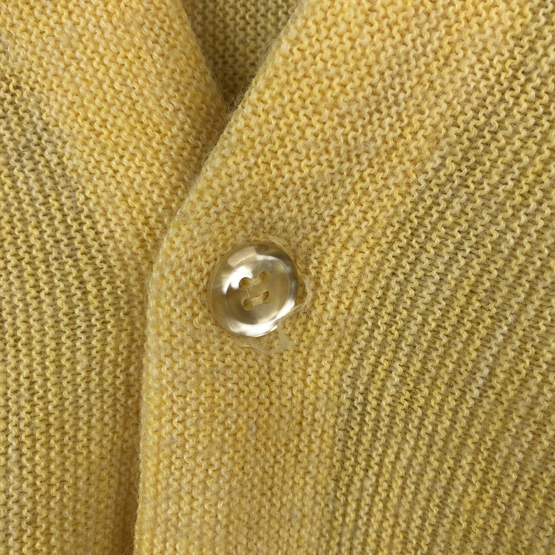 Puritan Acrylic Knit Cardigan, Made in USA, Men's XL unclear yellow type Vintage Second Hand