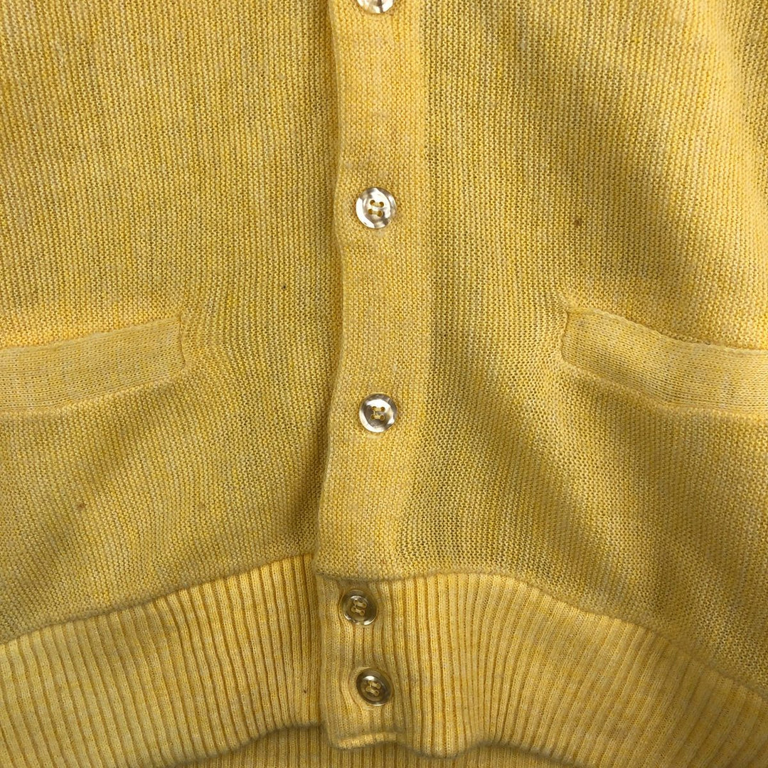 Puritan Acrylic Knit Cardigan, Made in USA, Men's XL unclear yellow type Vintage Second Hand