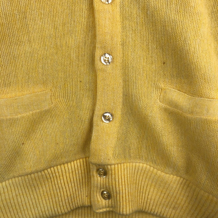 Puritan Acrylic Knit Cardigan, Made in USA, Men's XL unclear yellow type Vintage Second Hand