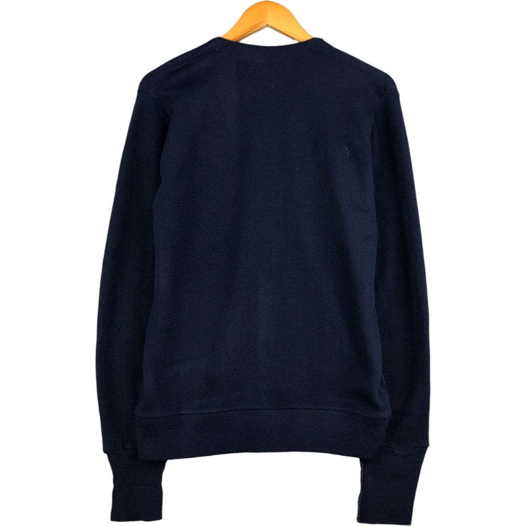 90'S IZOD acrylic knit cardigan, men's size M, vintage acrylic navy blue type Vintage Second Hand