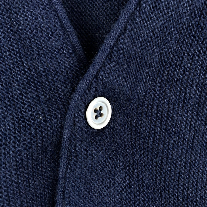 90'S IZOD acrylic knit cardigan, men's size M, vintage acrylic navy blue type Vintage Second Hand