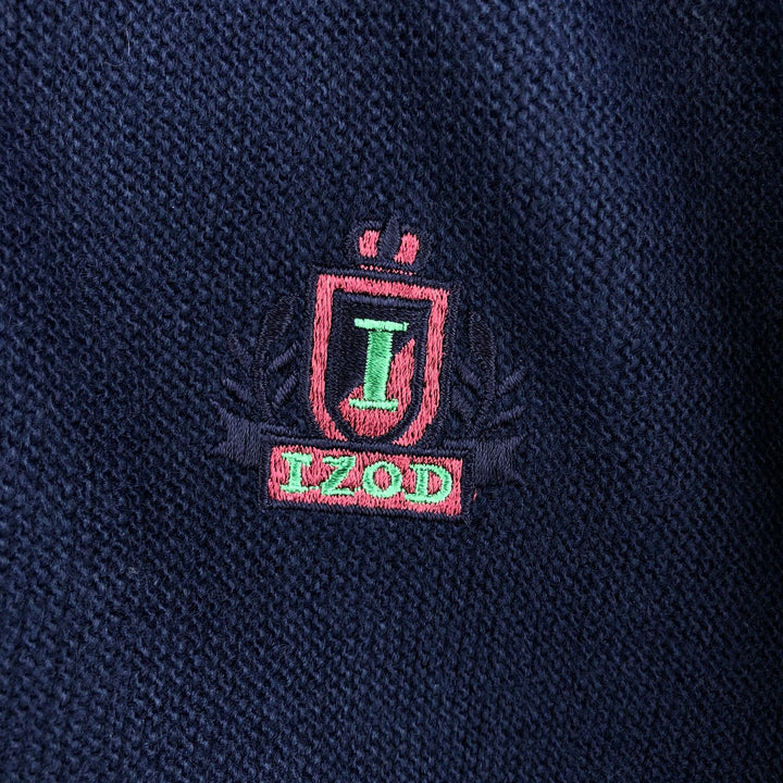 90'S IZOD acrylic knit cardigan, men's size M, vintage acrylic navy blue type Vintage Second Hand
