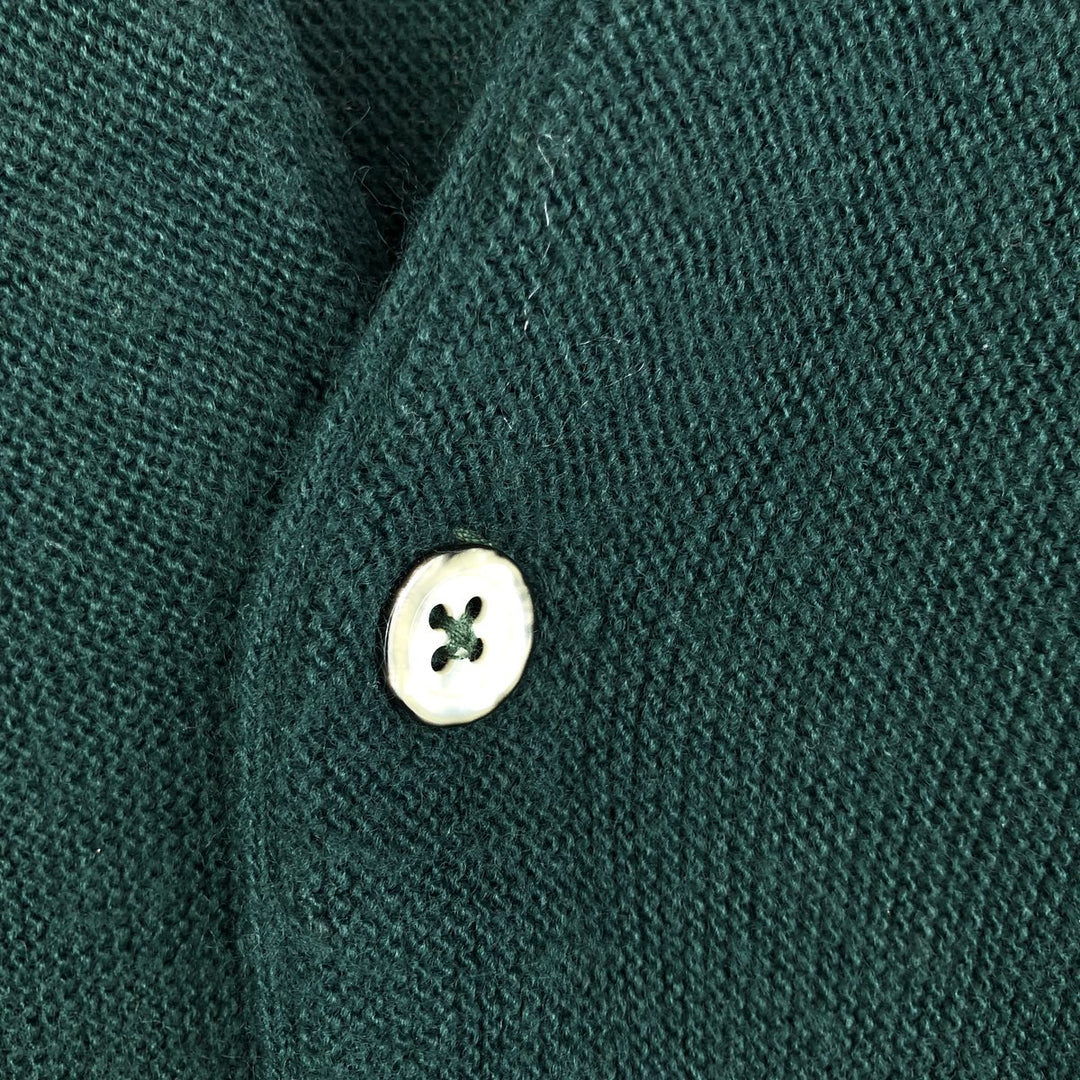 90'S IZOD acrylic knit cardigan, made in the USA, men's size M, vintage acrylic Green type dark green Vintage Second Hand