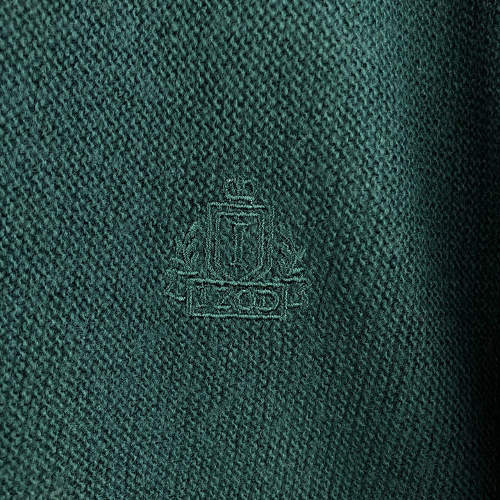 90'S IZOD acrylic knit cardigan, made in the USA, men's size M, vintage acrylic Green type dark green Vintage Second Hand