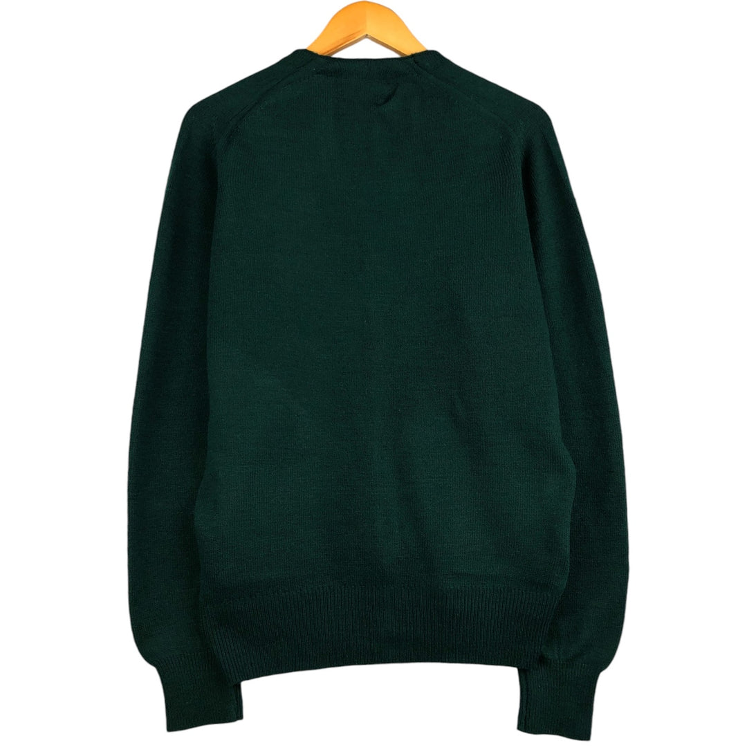 Vintage 1970'S McGREGOR Bristol acrylic knit cardigan, men's size XL acrylic Green type dark green Vintage Second Hand
