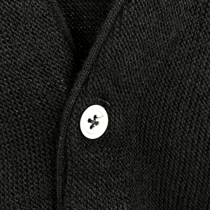 90'S IZOD acrylic knit cardigan, men's size XL, vintage acrylic black type Vintage Second Hand