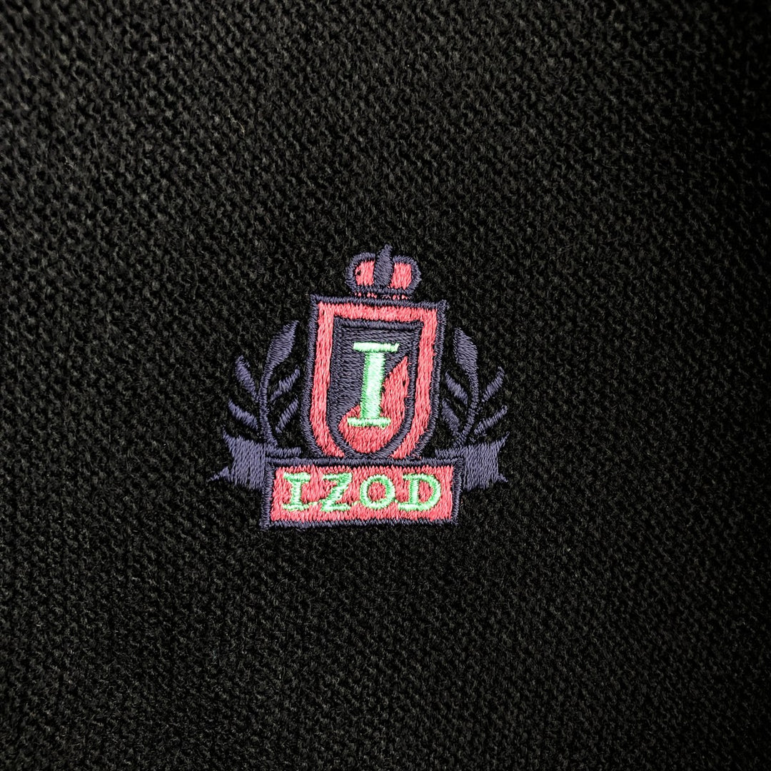 90'S IZOD acrylic knit cardigan, men's size XL, vintage acrylic black type Vintage Second Hand