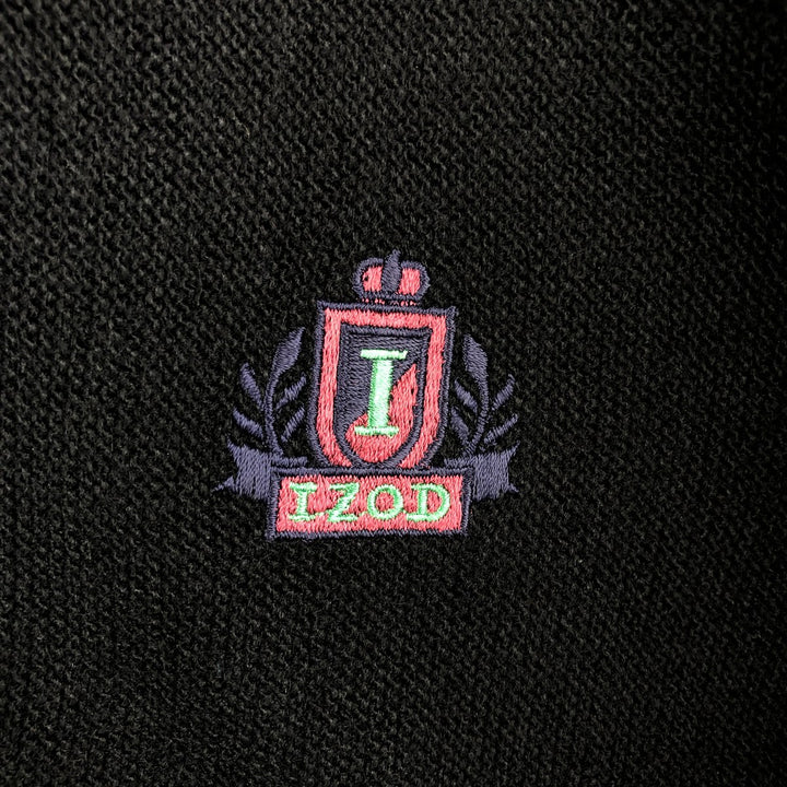 90'S IZOD acrylic knit cardigan, men's size XL, vintage acrylic black type Vintage Second Hand