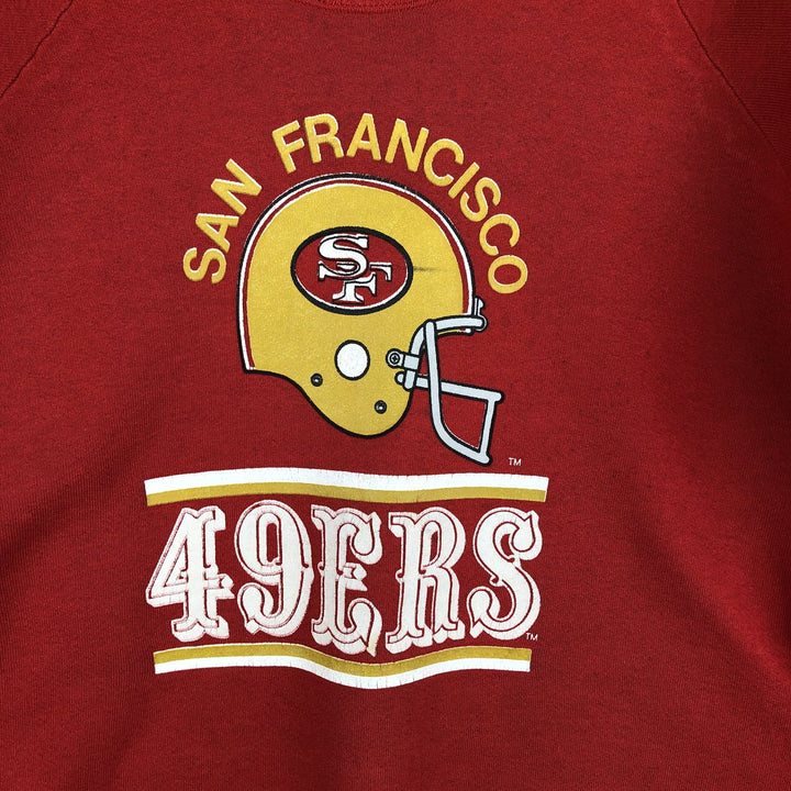 Vintage 1980'S Fruit of the Loom NFL Sanfrancisco 49ers logo sweatshirt, Made in USA, Men's XL cotton gray type Vintage Second Hand