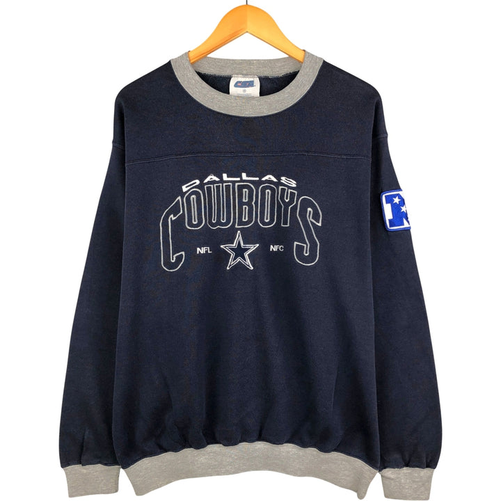 Vintage 90'S CSA NFL Dallas Cowboys Print Sweatshirt, Men's Size Medium cotton navy blue type Vintage Second Hand