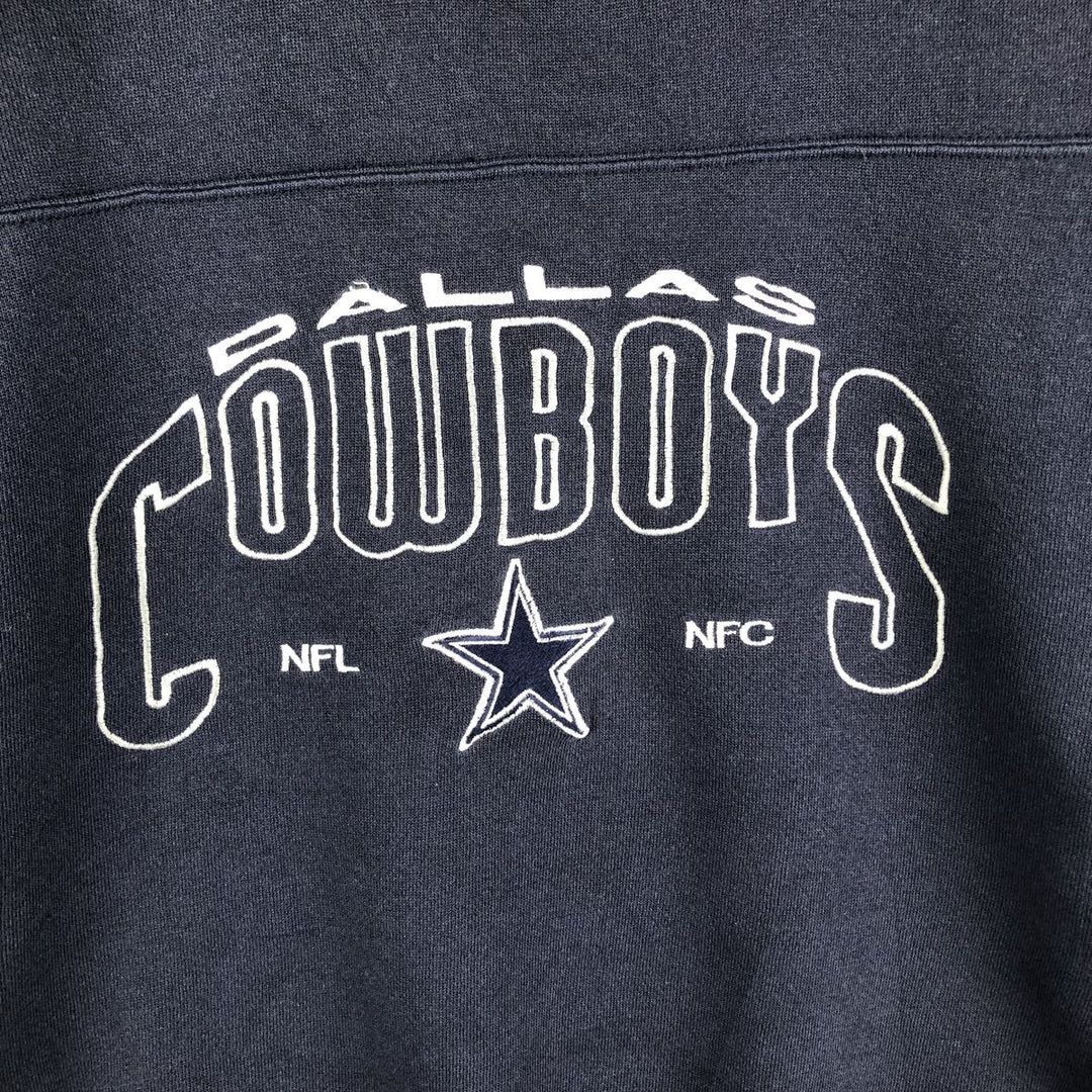 Vintage 90'S CSA NFL Dallas Cowboys Print Sweatshirt, Men's Size Medium cotton navy blue type Vintage Second Hand