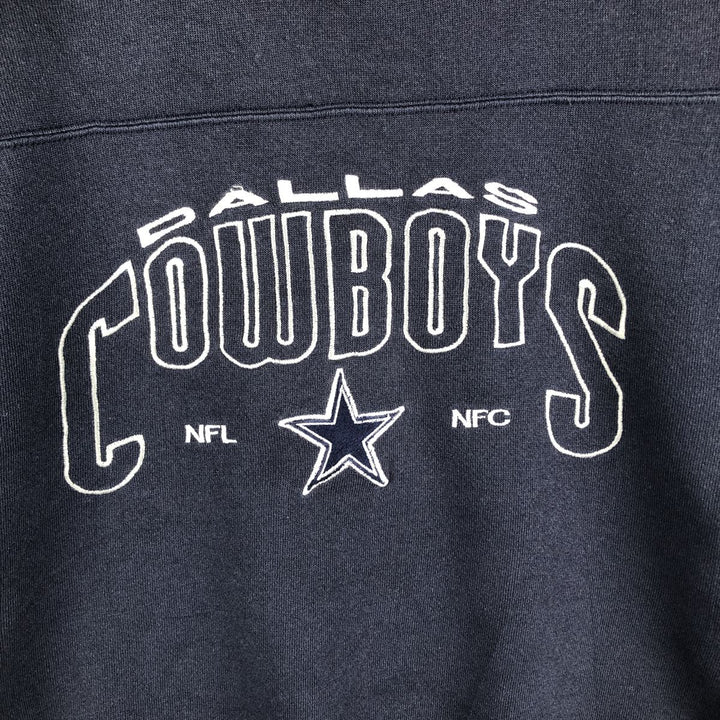 Vintage 90'S CSA NFL Dallas Cowboys Print Sweatshirt, Men's Size Medium cotton navy blue type Vintage Second Hand
