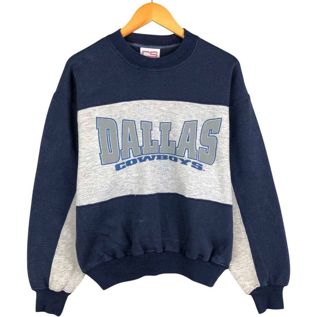 CRABLE SPORTSWEAR NFL DALLAS COWBOYS Dallas Cowboys Print Sweatshirt, Men's Size L cotton gray type Vintage Second Hand