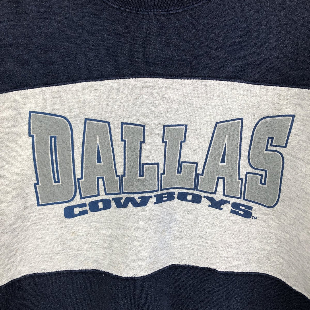 CRABLE SPORTSWEAR NFL DALLAS COWBOYS Dallas Cowboys Print Sweatshirt, Men's Size L cotton gray type Vintage Second Hand