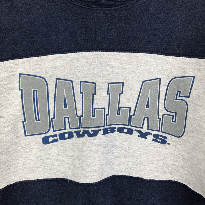 CRABLE SPORTSWEAR NFL DALLAS COWBOYS Dallas Cowboys Print Sweatshirt, Men's Size L cotton gray type Vintage Second Hand