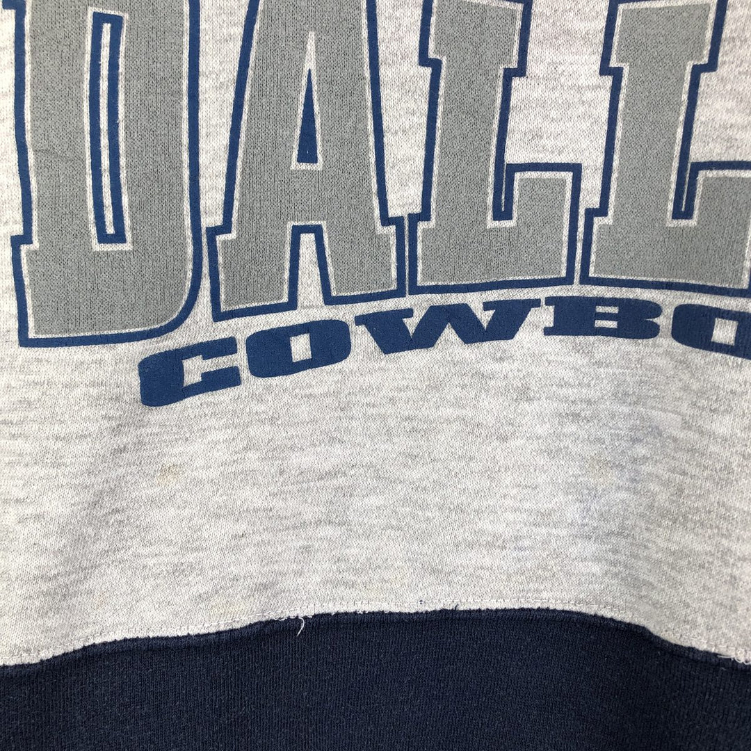 CRABLE SPORTSWEAR NFL DALLAS COWBOYS Dallas Cowboys Print Sweatshirt, Men's Size L cotton gray type Vintage Second Hand