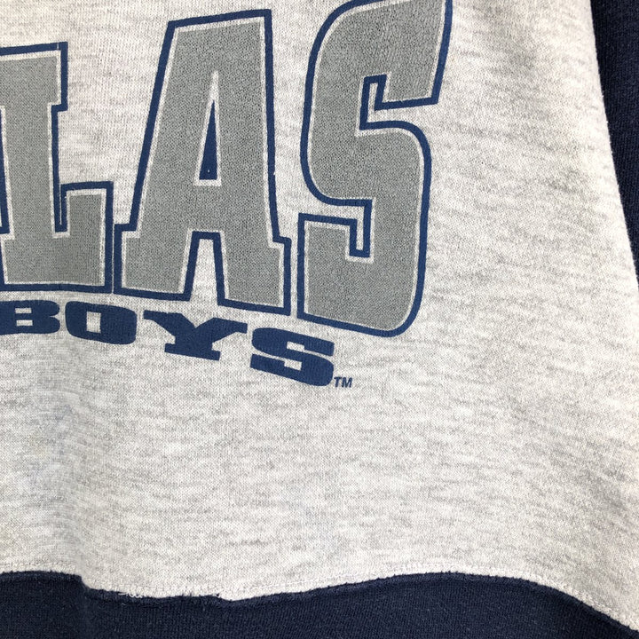 CRABLE SPORTSWEAR NFL DALLAS COWBOYS Dallas Cowboys Print Sweatshirt, Men's Size L cotton gray type Vintage Second Hand