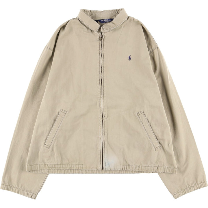 90'S Polo by Ralph Lauren swing top sports jacket, made in the USA, men's size L, vintage cotton Beige type Vintage Second Hand