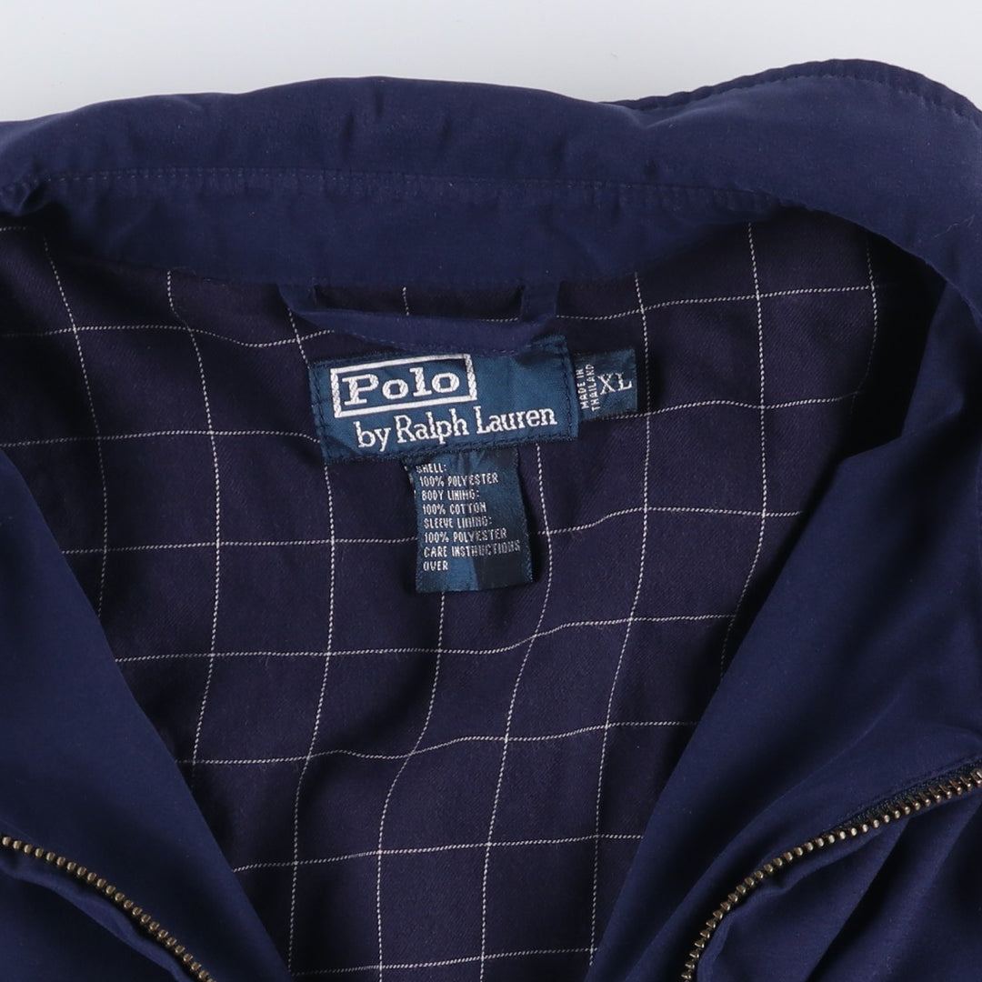 Ralph Lauren POLO by Ralph Lauren Swing Top Sports Jacket Men's XL polyester navy blue type Vintage Second Hand