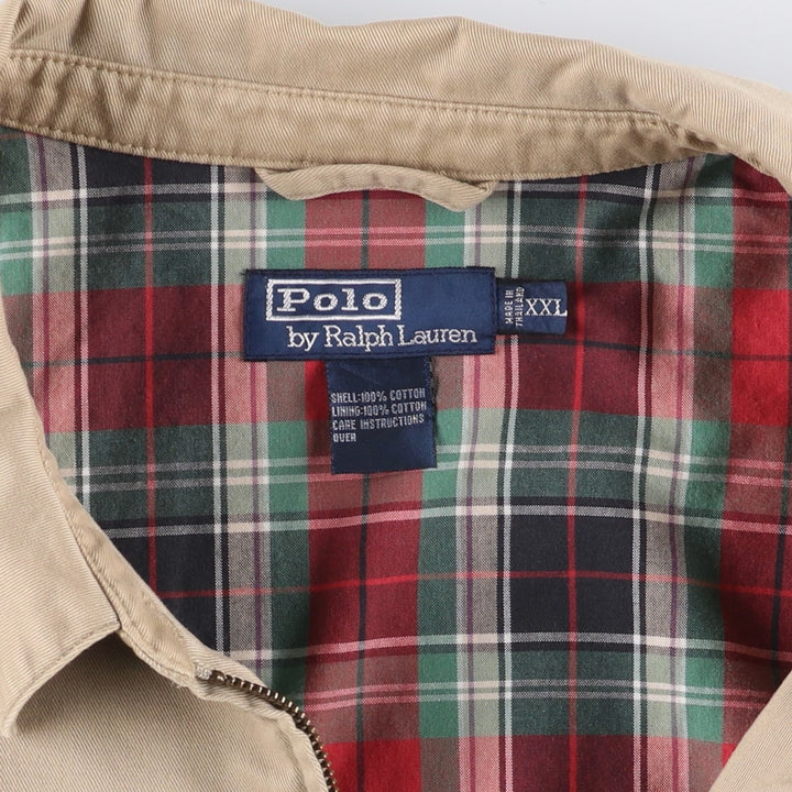 Ralph Lauren POLO by Ralph Lauren Swing Top Sports Jacket Men's XXL cotton Beige type Vintage Second Hand