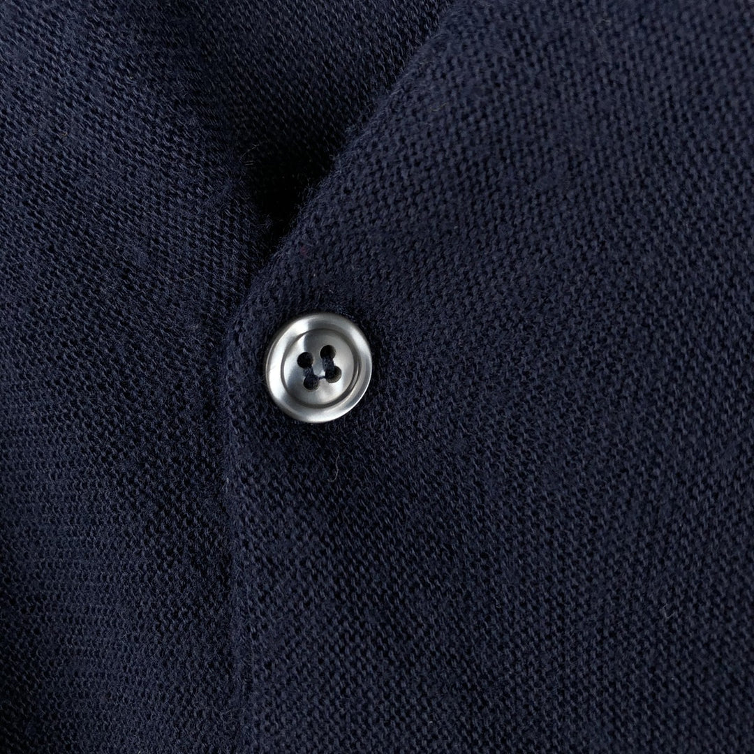 Vintage 1980'S KNIGHTS BRIDGE acrylic knit cardigan, made in the USA, men's size XL acrylic navy blue type Vintage Second Hand