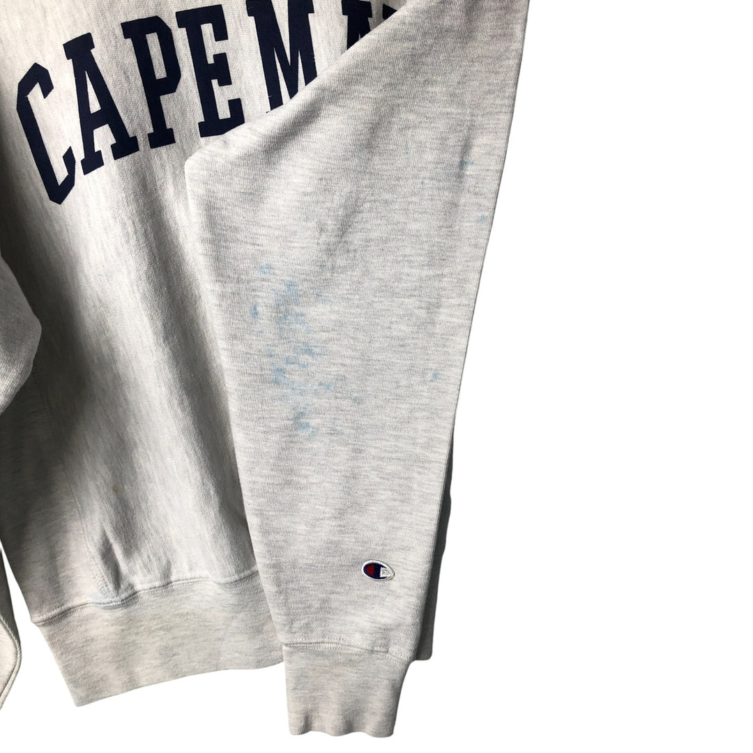 Champion REVERSE WEAVE Reverse Weave Print Sweatshirt, Men's Size Small unclear gray type Vintage Second Hand