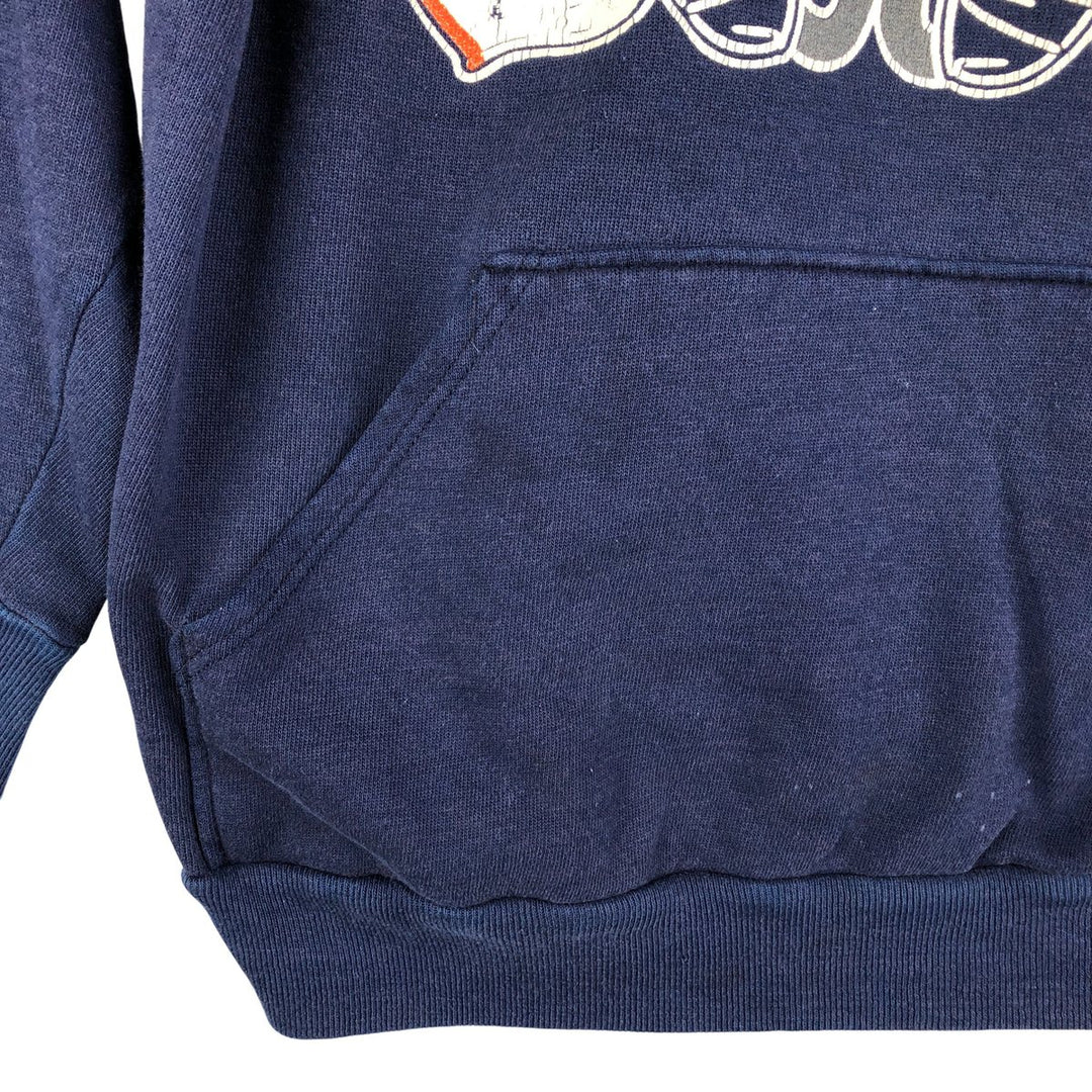 Vintage 90'S SIGNAL College Pullover Hoodie, Made in USA, Men's Size L cotton navy blue type Vintage Second Hand