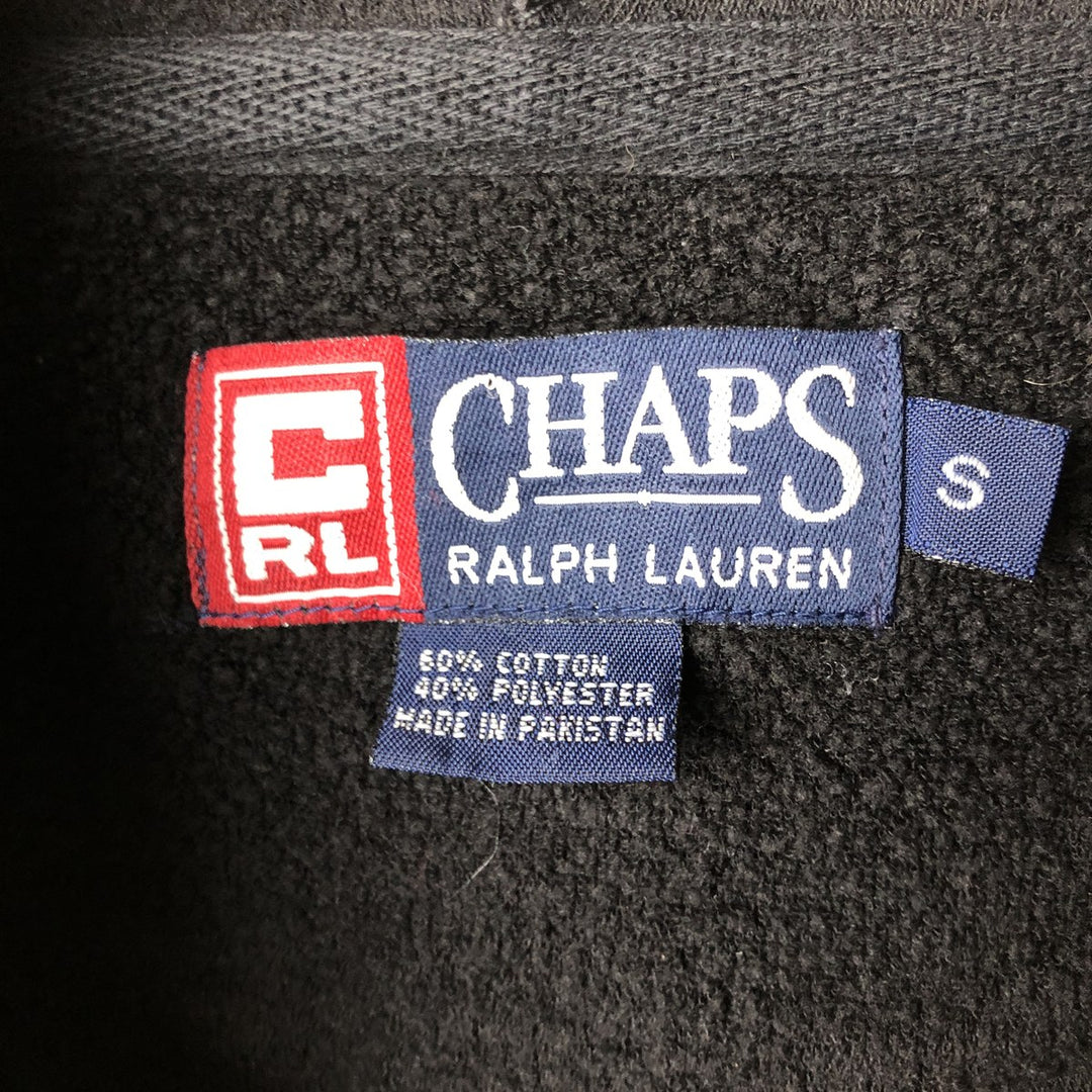 Ralph Lauren CHAPS terry fabric sweatshirt pullover hoodie, men's size S cotton black type Vintage Second Hand