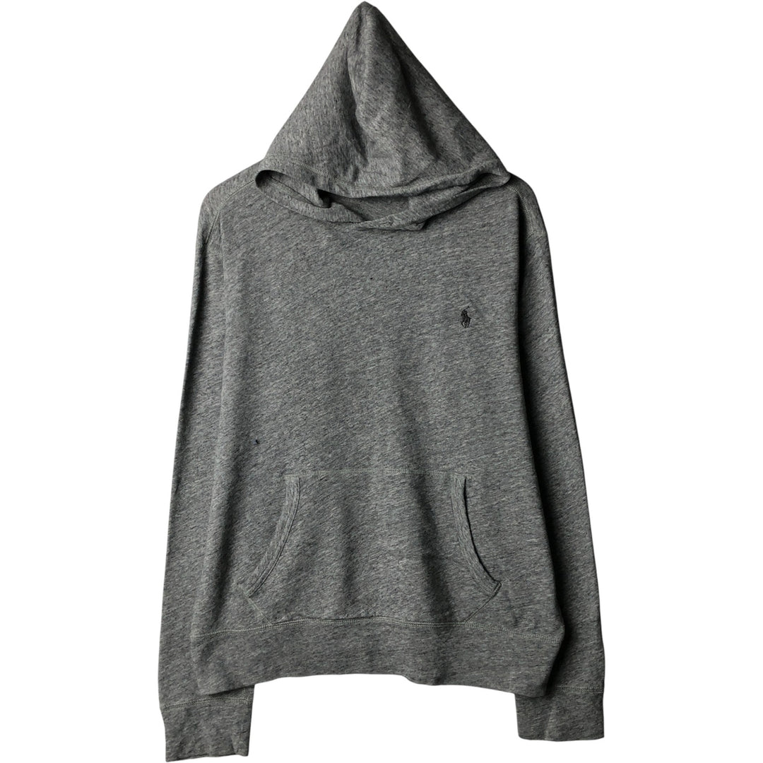 Ralph Lauren POLO RALPH LAUREN sweatshirt pullover hoodie, men's size L unclear gray type Vintage Second Hand