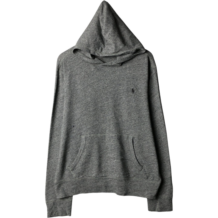 Ralph Lauren POLO RALPH LAUREN sweatshirt pullover hoodie, men's size L unclear gray type Vintage Second Hand