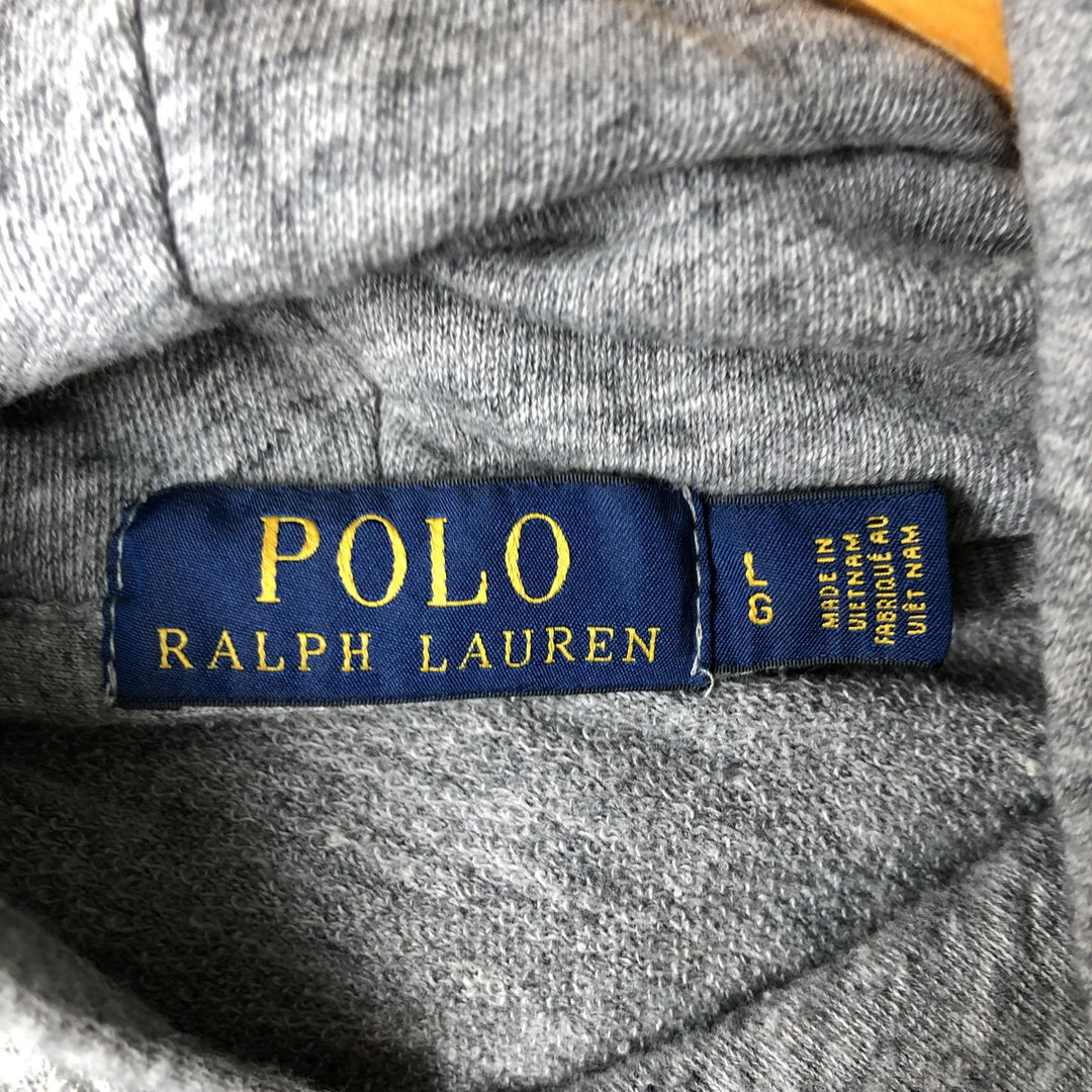 Ralph Lauren POLO RALPH LAUREN sweatshirt pullover hoodie, men's size L unclear gray type Vintage Second Hand