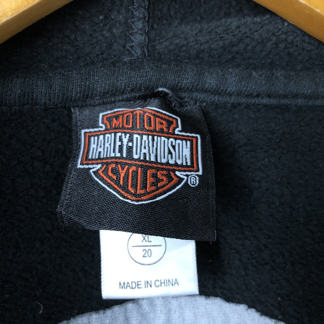 Harley-Davidson Two-Tone Full-Zip Hoodie, Men's XL cotton black type Vintage Second Hand
