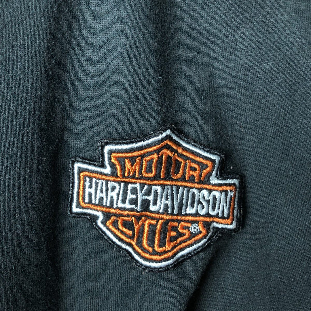 Harley-Davidson Two-Tone Full-Zip Hoodie, Men's XL cotton black type Vintage Second Hand