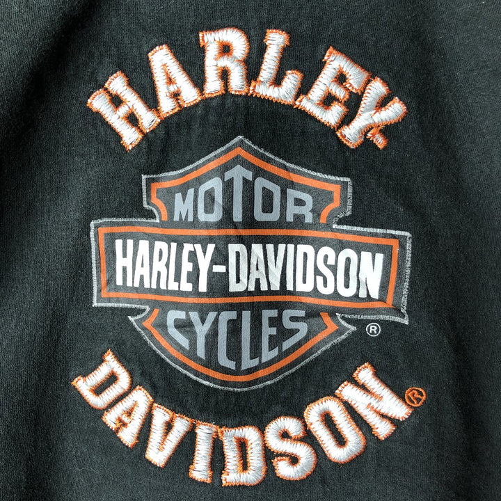 Harley-Davidson Two-Tone Full-Zip Hoodie, Men's XL cotton black type Vintage Second Hand