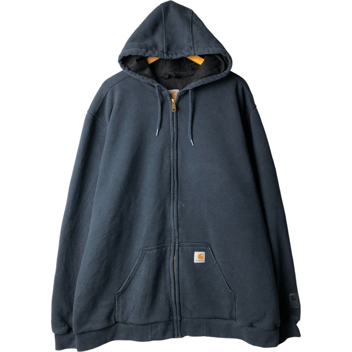Carhartt Sweat Full Zip Hoodie Men's XL cotton navy blue type Vintage Second Hand