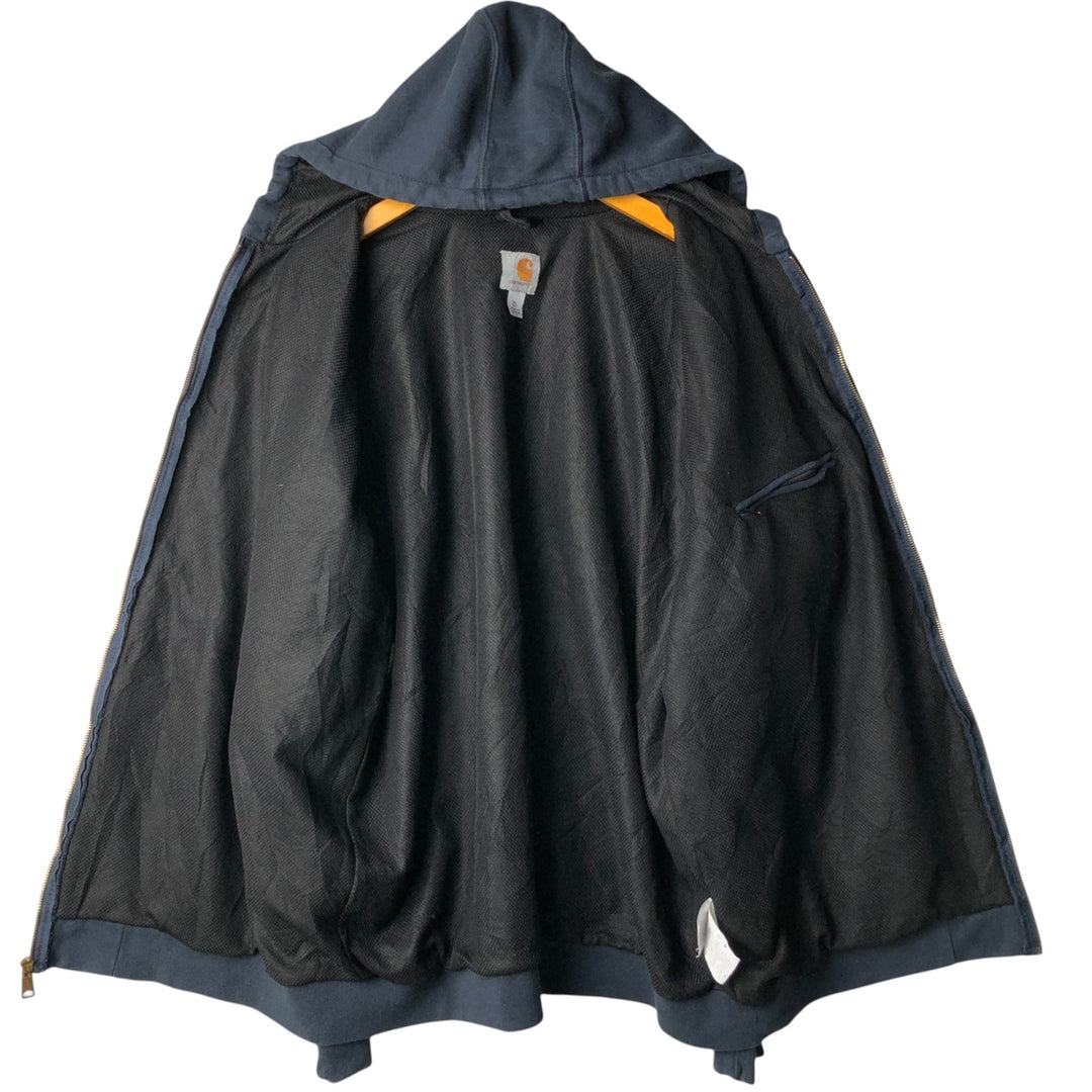 Carhartt Sweat Full Zip Hoodie Men's XL cotton navy blue type Vintage Second Hand