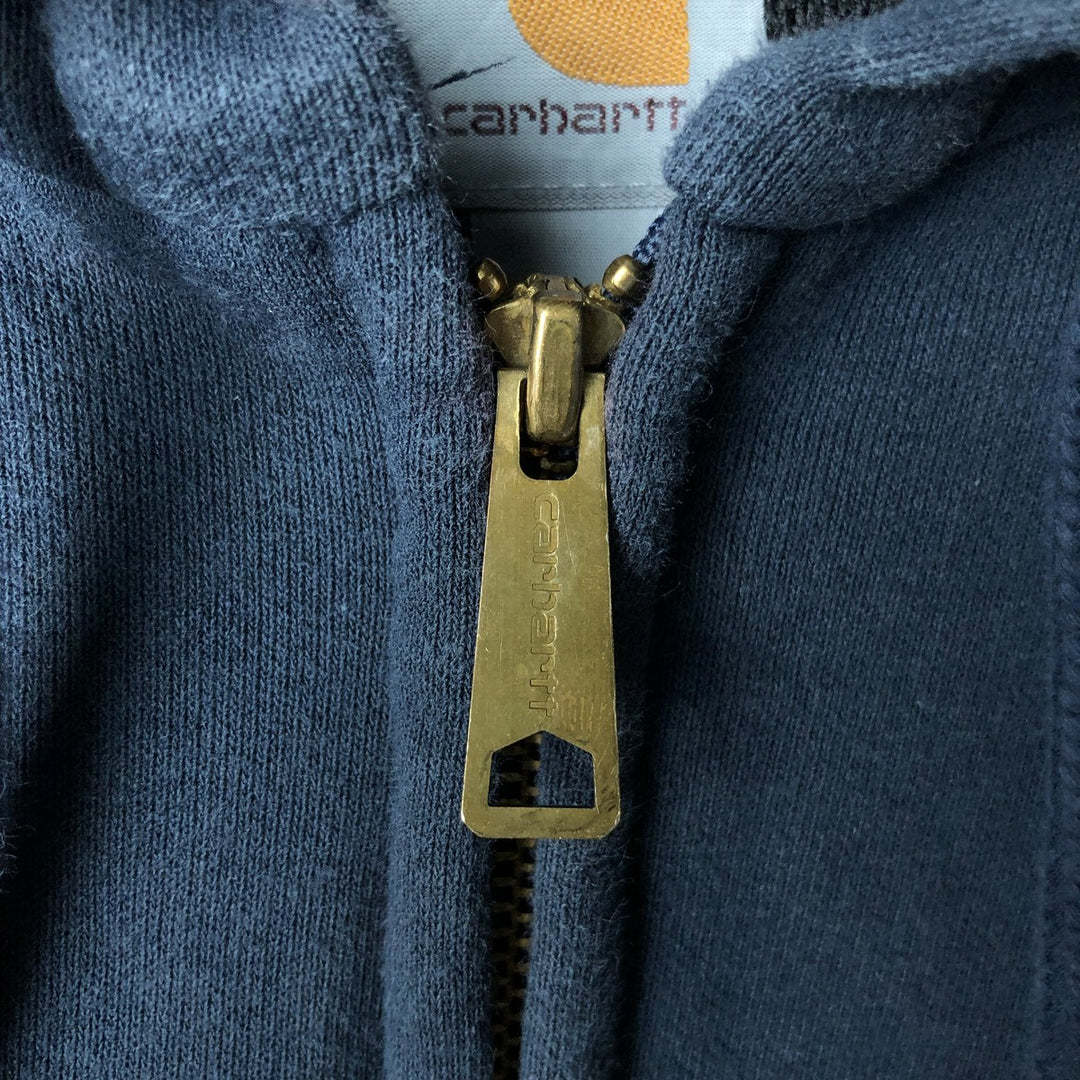 Carhartt Sweat Full Zip Hoodie Men's XL cotton navy blue type Vintage Second Hand
