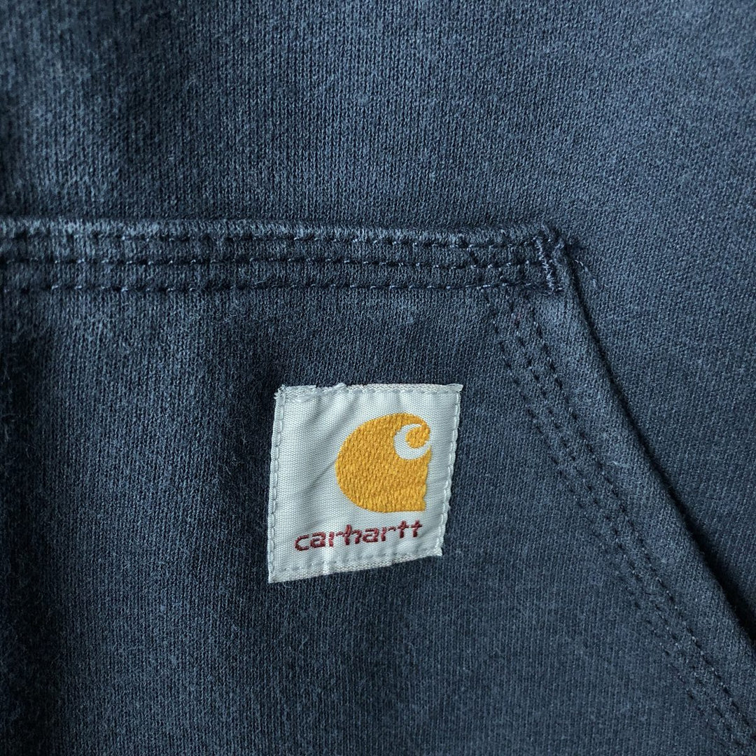 Carhartt Sweat Full Zip Hoodie Men's XL cotton navy blue type Vintage Second Hand