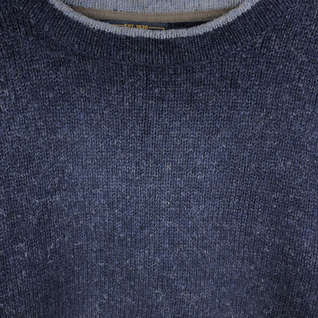 WOOLRICH Wool Knit Sweater, Men's Size XL wool navy blue type Vintage Second Hand