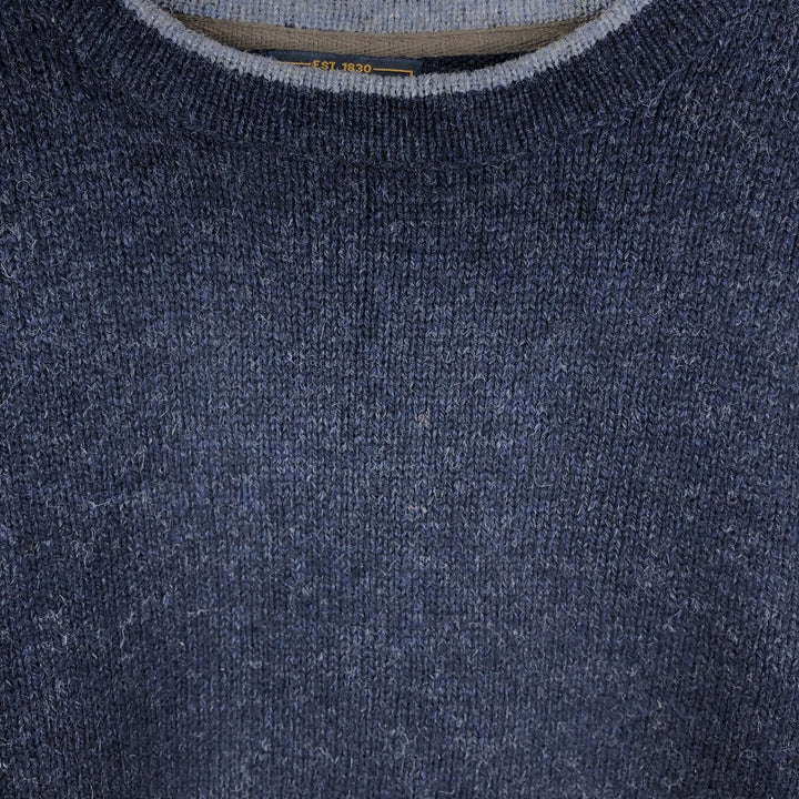 WOOLRICH Wool Knit Sweater, Men's Size XL wool navy blue type Vintage Second Hand