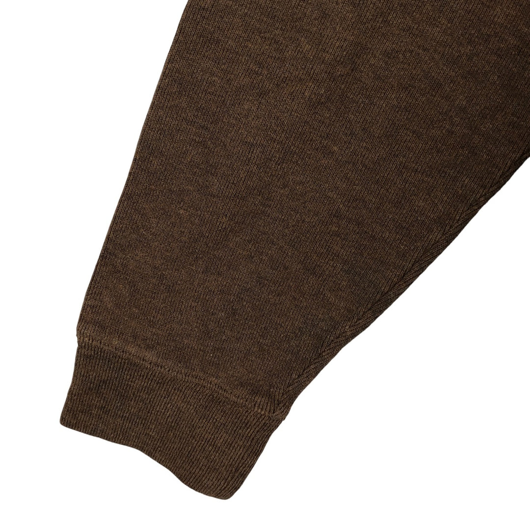 Ralph Lauren POLO RALPH LAUREN Half-Zip Sweatshirt, Men's XL cotton beige type brown Vintage Second Hand