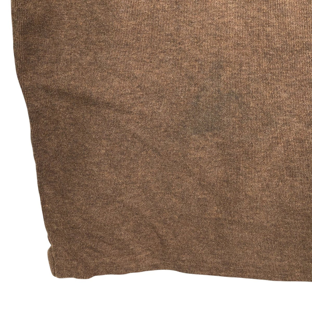 Ralph Lauren POLO RALPH LAUREN Half-Zip Sweatshirt, Men's XL cotton beige type brown Vintage Second Hand