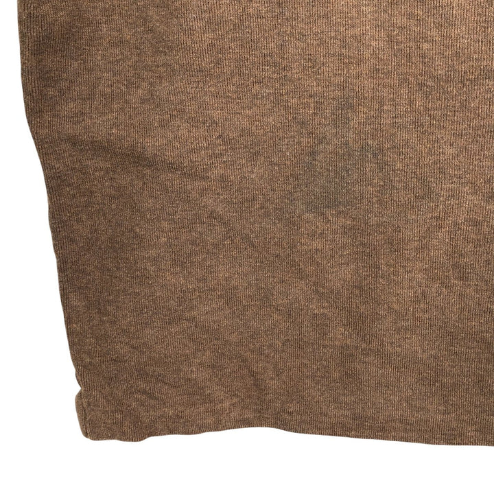 Ralph Lauren POLO RALPH LAUREN Half-Zip Sweatshirt, Men's XL cotton beige type brown Vintage Second Hand