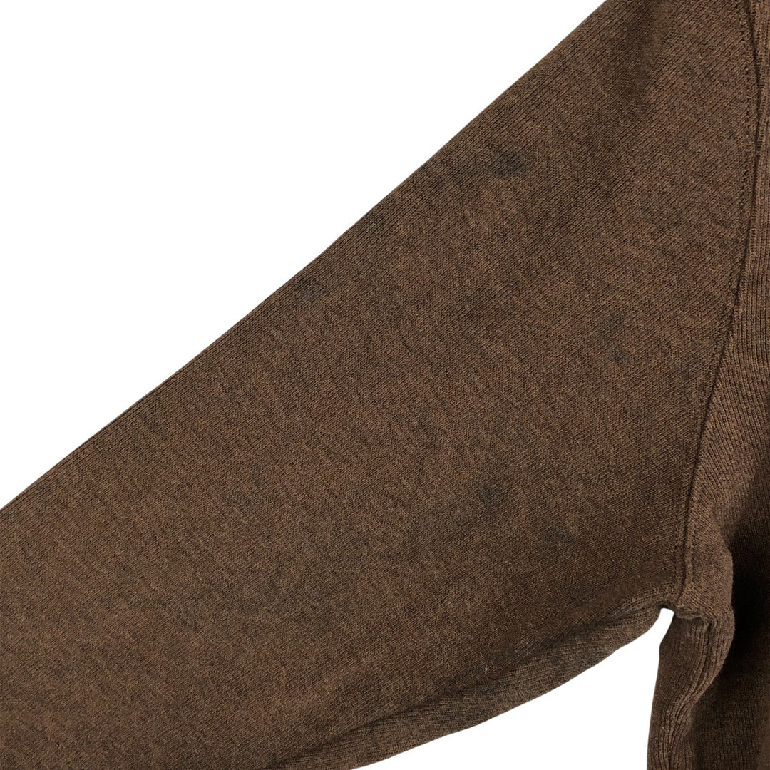 Ralph Lauren POLO RALPH LAUREN Half-Zip Sweatshirt, Men's XL cotton beige type brown Vintage Second Hand
