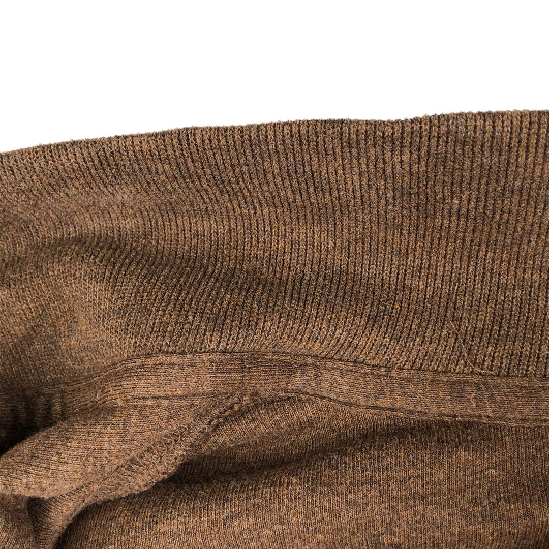 Ralph Lauren POLO RALPH LAUREN Half-Zip Sweatshirt, Men's XL cotton beige type brown Vintage Second Hand
